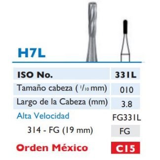 Fresa de Carburo de PERA LARGA alta velocidad