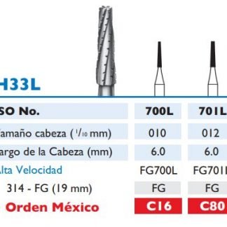Fresa de Carburo de FISURA LARGA alta velocidad