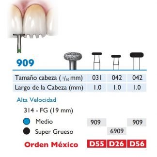 909 Fresa de Diamante de RUEDA alta velocidad