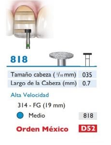 818 Fresa de Diamante de RUEDA alta velocidad