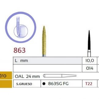863 Fresa de Diamante Dorada FILO DE CUCHILLO FLAMA alta velocidad